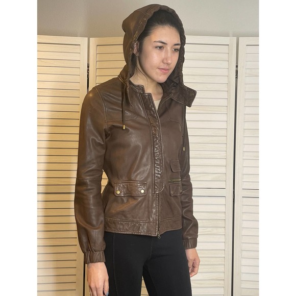ジャケット・アウター Joie Casella Asymmetric-Zip Leather Jack Joie Casella Asymmetric-Zip Leather Jack